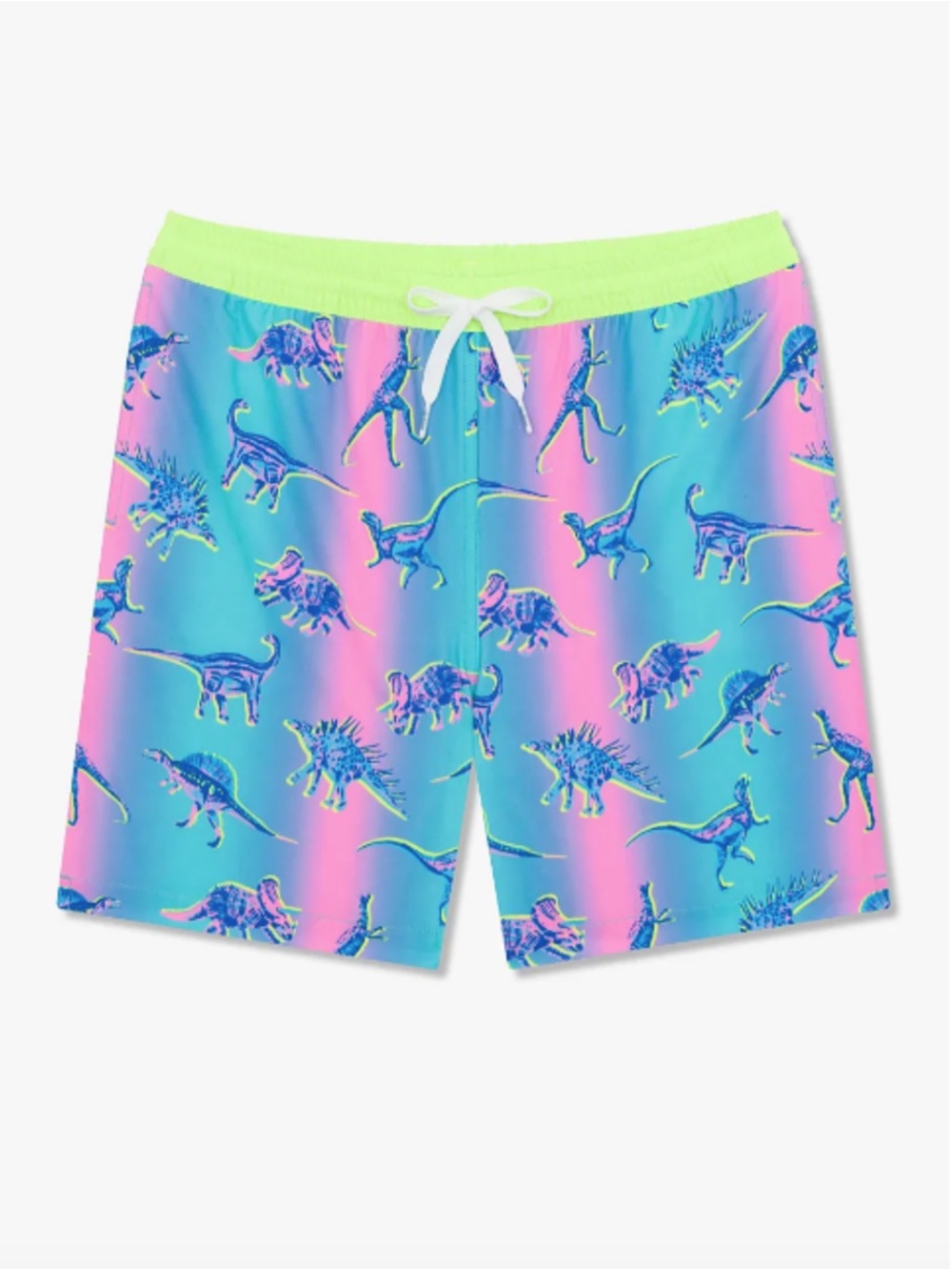 Little Boys Chubbies Neon Gradient Dinosaur Swim Trunks